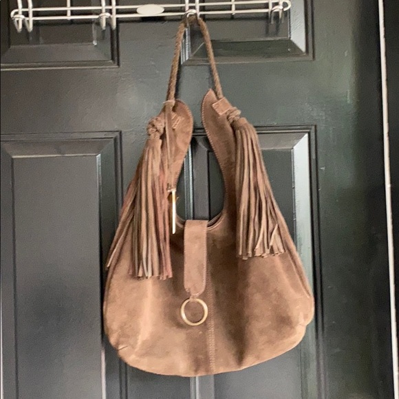 Boho 100% leather (suede) handbag - Picture 2 of 8